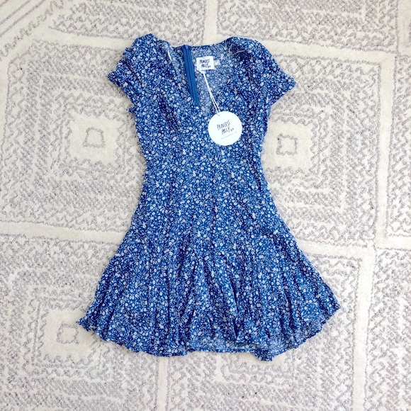 Princess Polly Sting Mini Dress Blue US 2 - Picture 2 of 5